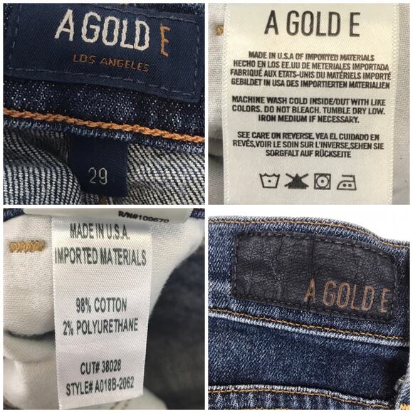 Agolde Sophie Crop Distressed Starwood Raw Hem Torn Knee Made in USA Jeans 29 - Picture 12 of 15